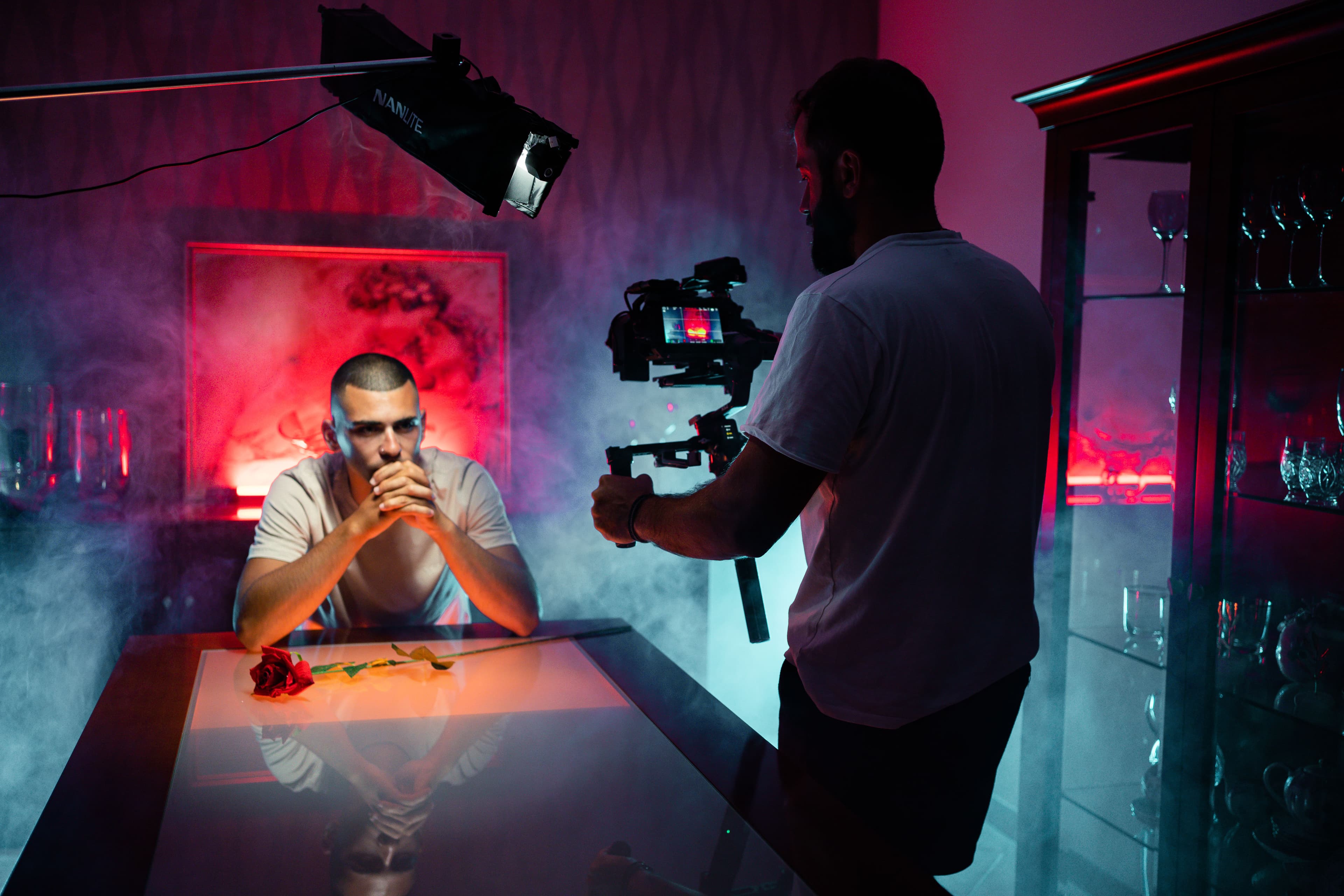 Music video shoot — cinematic lighting